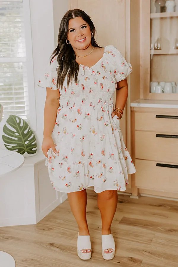 French Villa Floral Smocked Mini Dress Curves sold by Impressions product image thumbnail 2