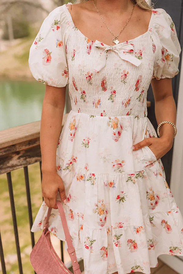 French Villa Floral Smocked Mini Dress sold by Impressions product image thumbnail 3