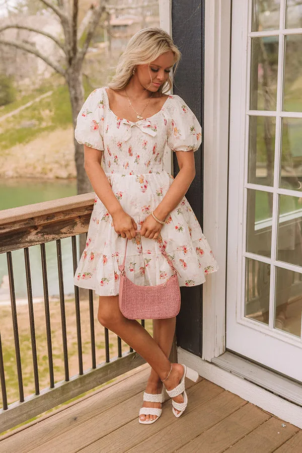 French Villa Floral Smocked Mini Dress sold by Impressions