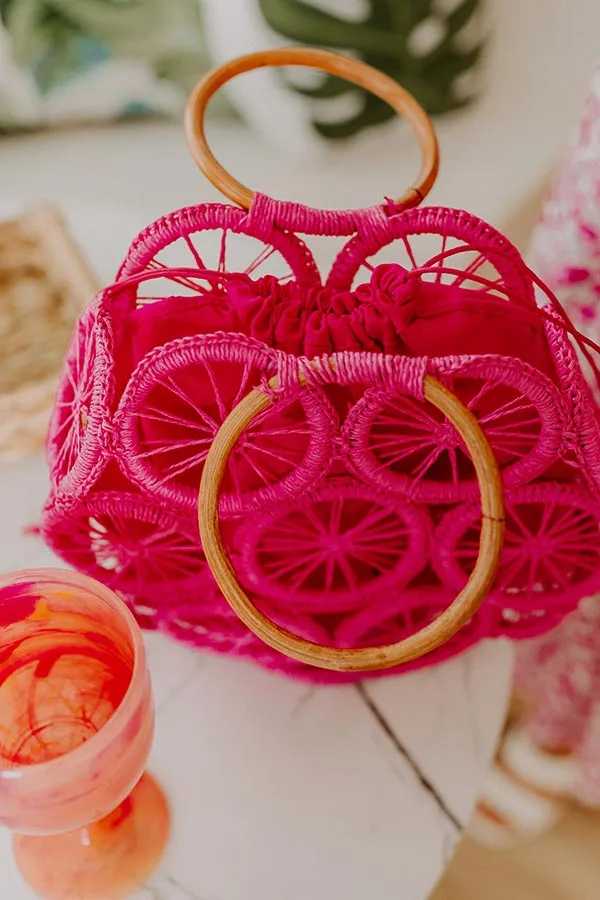 Coastal Charm Woven Tote in Pink sold by Impressions product image thumbnail 2