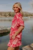 Vacay Bliss Shift Top in Hot Pink sold by Impressions