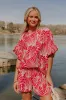 Vacay Bliss Shift Top in Hot Pink sold by Impressions