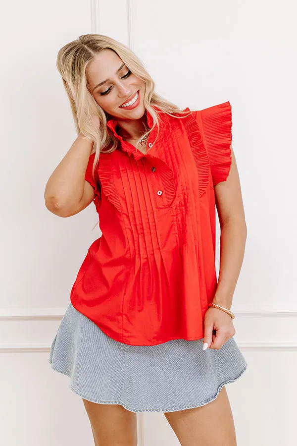 Fashion Week Pleated Top in Red sold by Impressions product image thumbnail 2