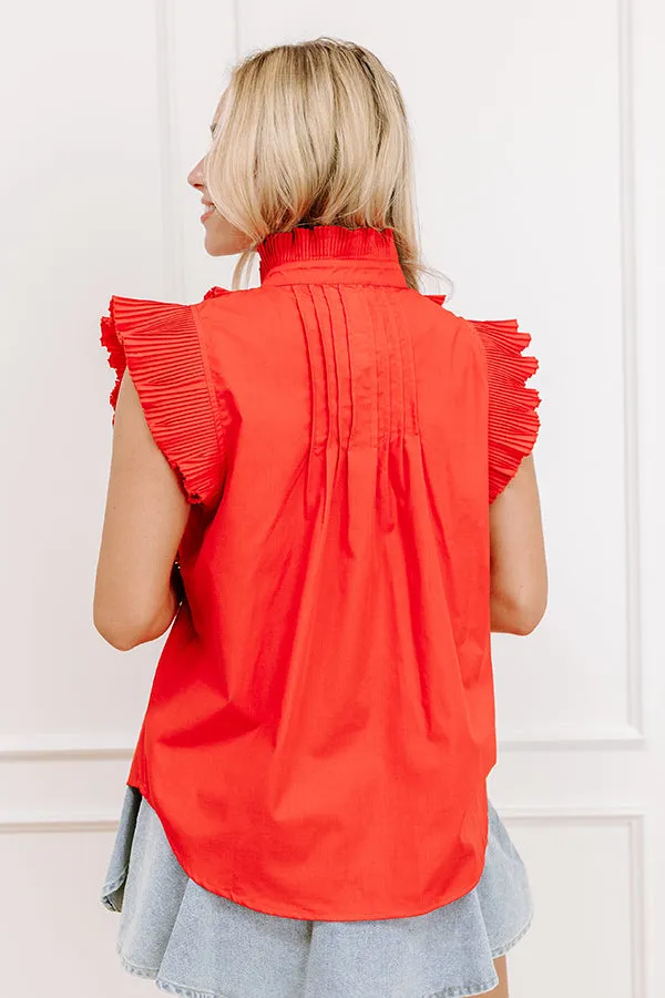 Fashion Week Pleated Top in Red sold by Impressions product image thumbnail 5