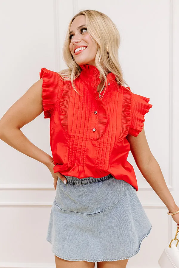 Fashion Week Pleated Top in Red sold by Impressions product image thumbnail 3