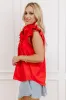 Fashion Week Pleated Top in Red sold by Impressions