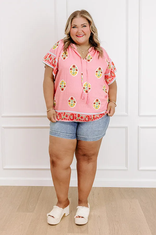 Margaritas On The Boardwalk Floral Top Curves sold by Impressions product image thumbnail 3