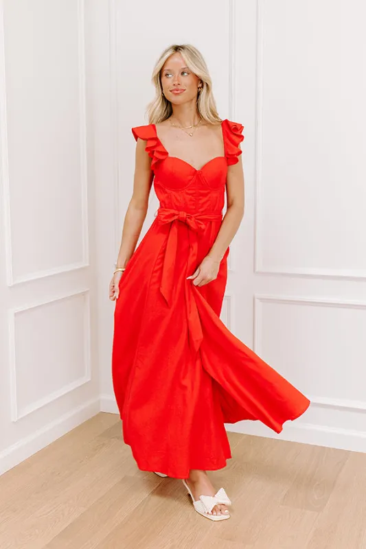 Haute In Here Linen-Blend Maxi Dress sold by Impressions