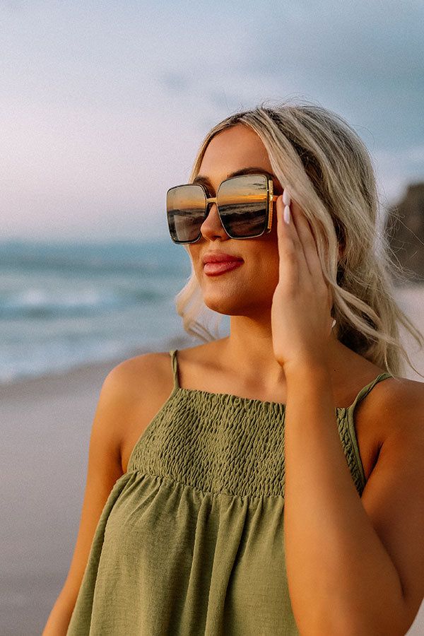 Sun Soaked Paradise Sunnies In Sage sold by Impressions