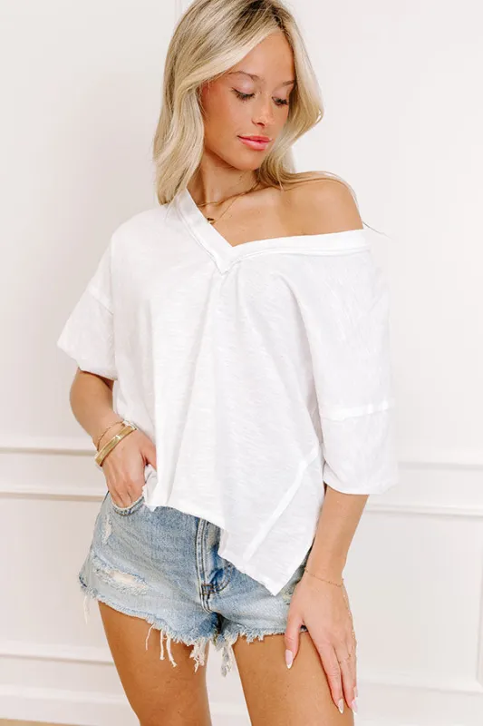 Casual Hangout Tee in White sold by Impressions