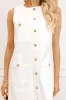 Darling Daze Denim Mini Dress in White sold by Impressions