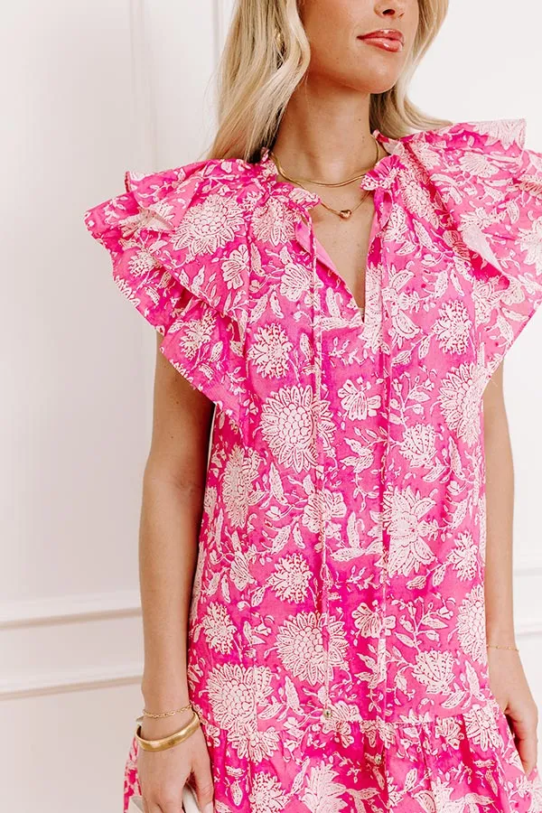 Garden Glance Floral Mini Dress in Blush sold by Impressions product image thumbnail 3