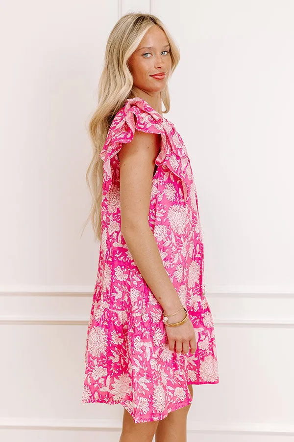 Garden Glance Floral Mini Dress in Blush sold by Impressions product image thumbnail 4