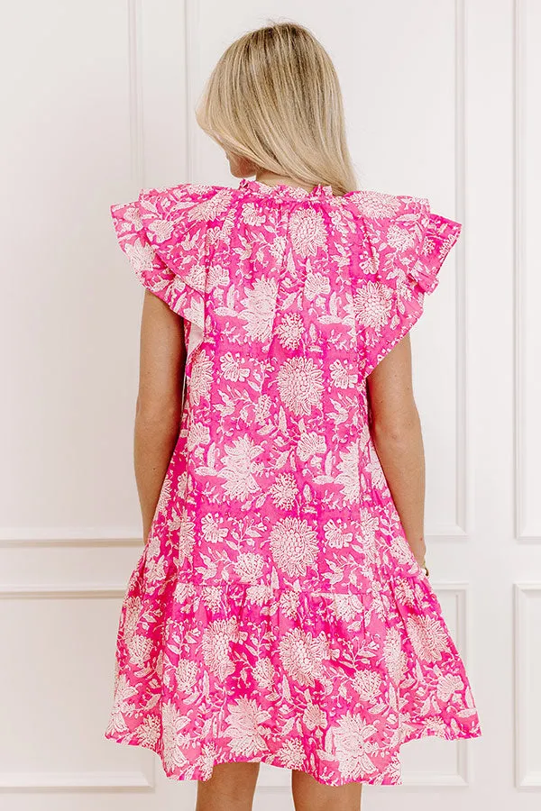 Garden Glance Floral Mini Dress in Blush sold by Impressions product image thumbnail 5