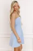 Downtown Chic Mini Dress in Sky Blue sold by Impressions