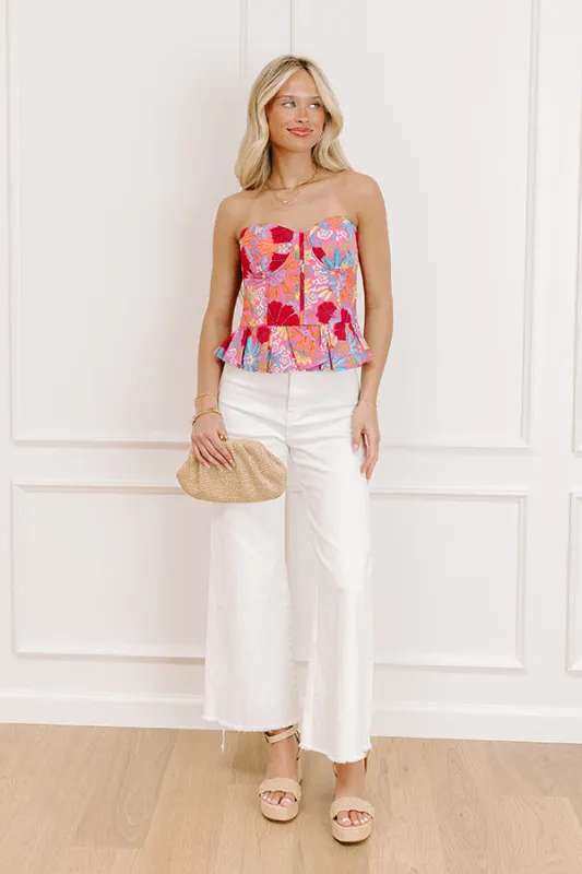 Vacay Vibes Floral Corset Top sold by Impressions