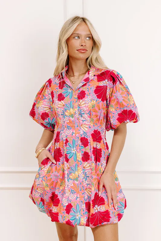 Vacay Cocktails Floral Mini Dress sold by Impressions