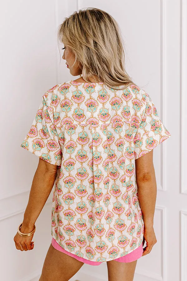 Cue The Sunshine Floral Shift Top sold by Impressions product image thumbnail 5