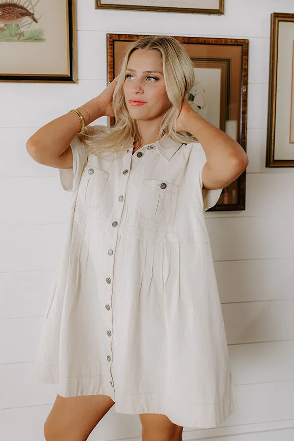 Casual Stroll Button Down Mini Dress sold by Impressions product image thumbnail 4