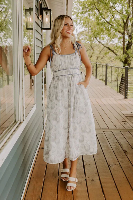 Coastal Vibes Organza Midi Dress sold by Impressions