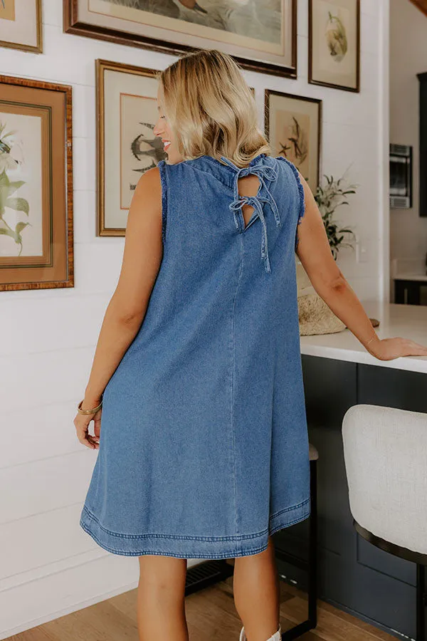 Dockside Happiness Denim Mini Dress sold by Impressions product image thumbnail 4