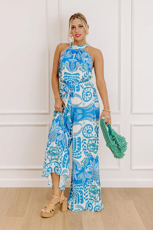 Caribbean Coast Floral Wide Leg Jumpsuit sold by Impressions