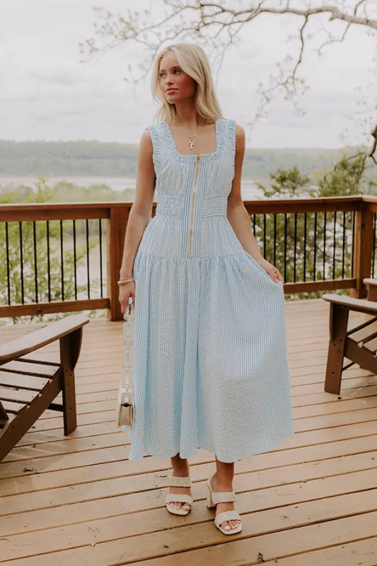 Sunshine Splendor Seersucker Midi Dress sold by Impressions