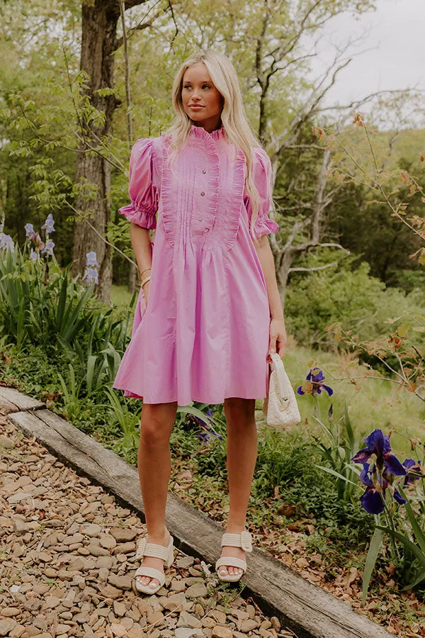 Sweet Energy Pleated Mini Dress in Purple sold by Impressions product image thumbnail 4