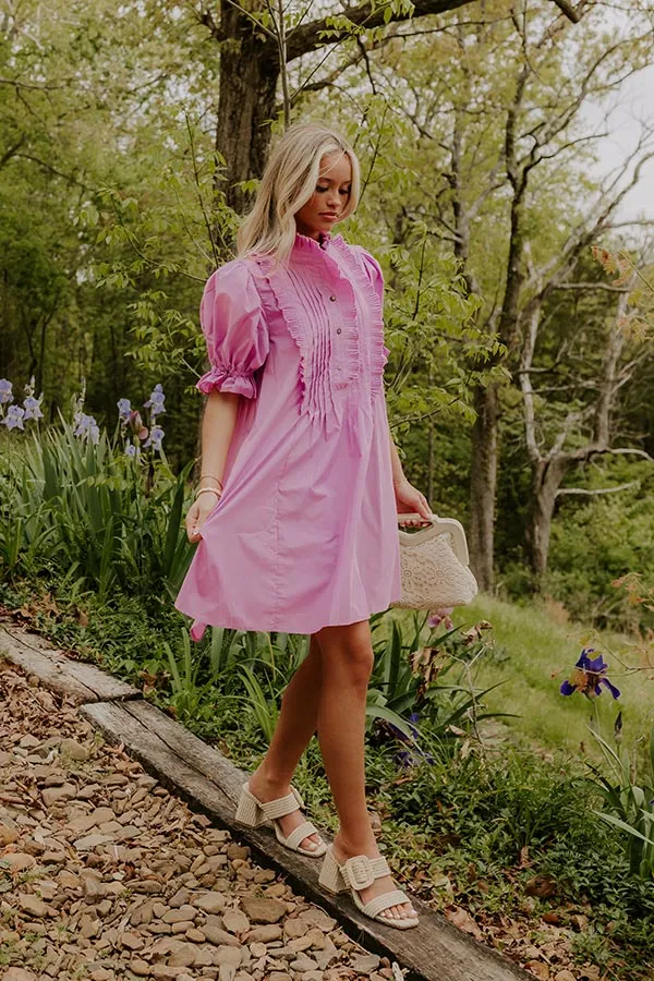 Sweet Energy Pleated Mini Dress in Purple sold by Impressions