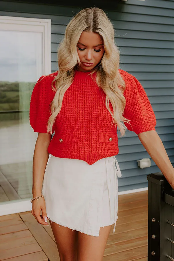 Social Outing Knit Top in Red sold by Impressions product image thumbnail 3
