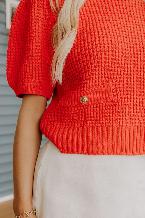Social Outing Knit Top in Red sold by Impressions product image thumbnail 4