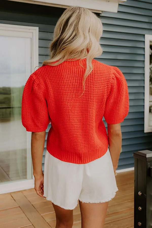 Social Outing Knit Top in Red sold by Impressions product image thumbnail 5