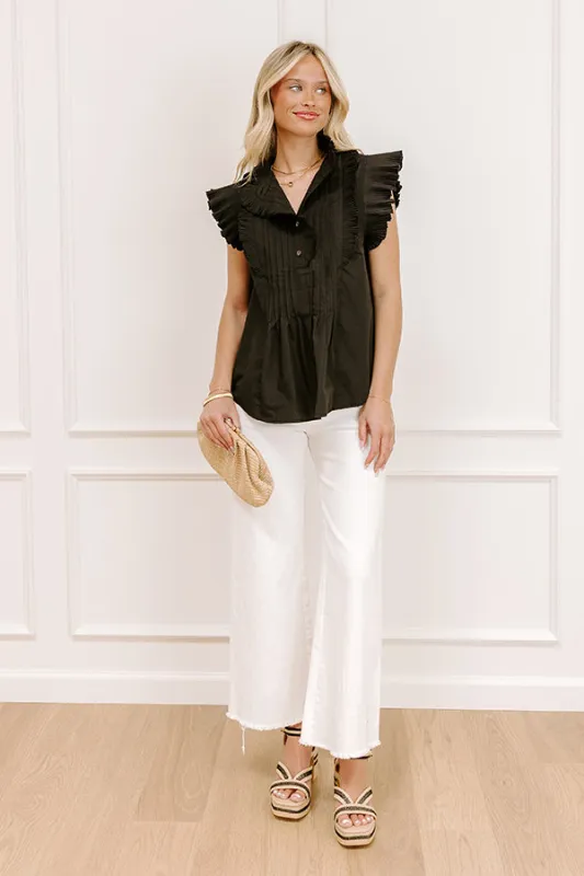 Fashion Week Pleated Top in Black sold by Impressions