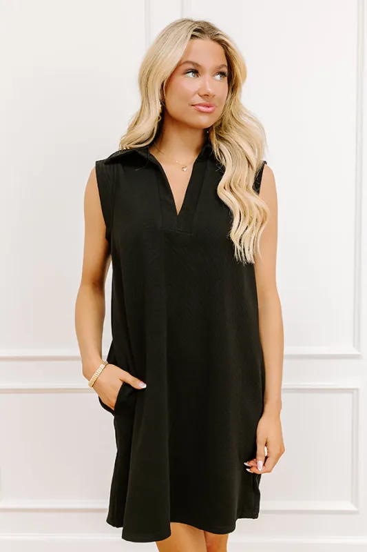 Coastal Dreamer Mini Dress in Black sold by Impressions