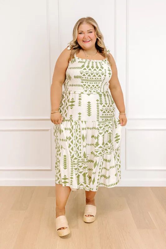 Sweet Smile Smocked Midi Dress Curves sold by Impressions