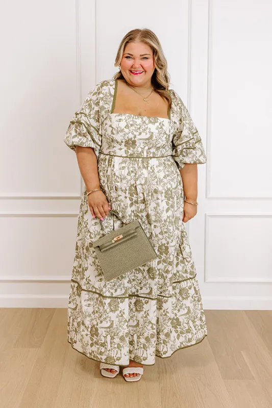 Cottage Bloom Floral Maxi Dress Curves sold by Impressions