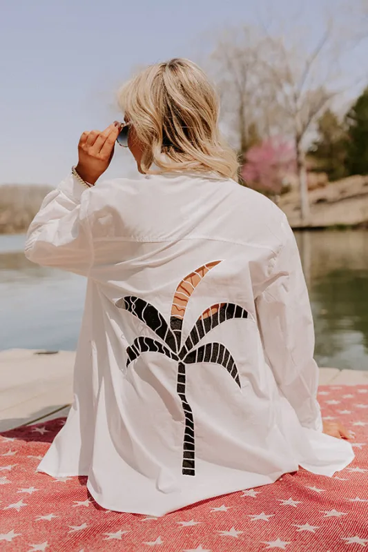 Palm Trees And Pina Coladas Embroidered Button Up sold by Impressions