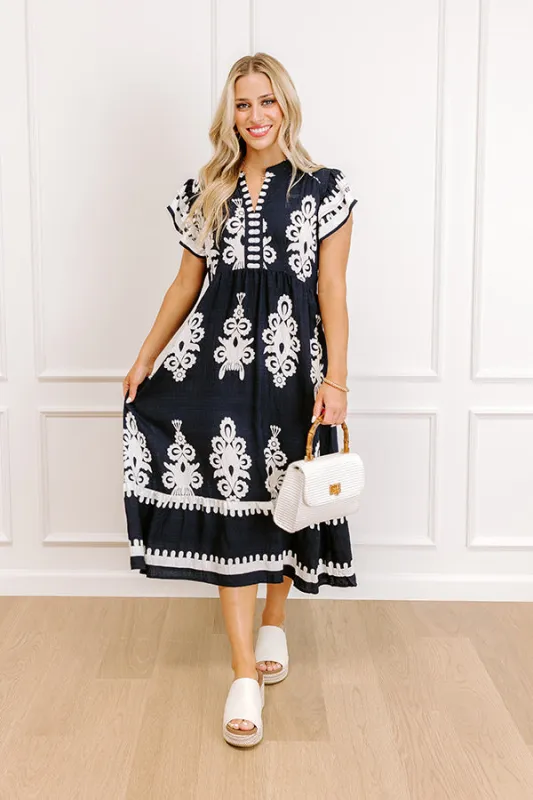 Catching Feelings Midi Dress sold by Impressions