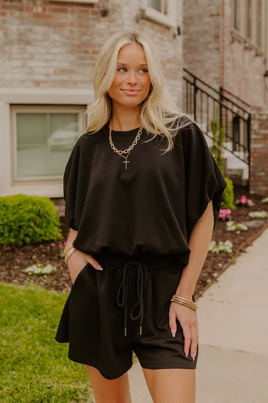 Everyday Chic Bubble Top in Black sold by Impressions