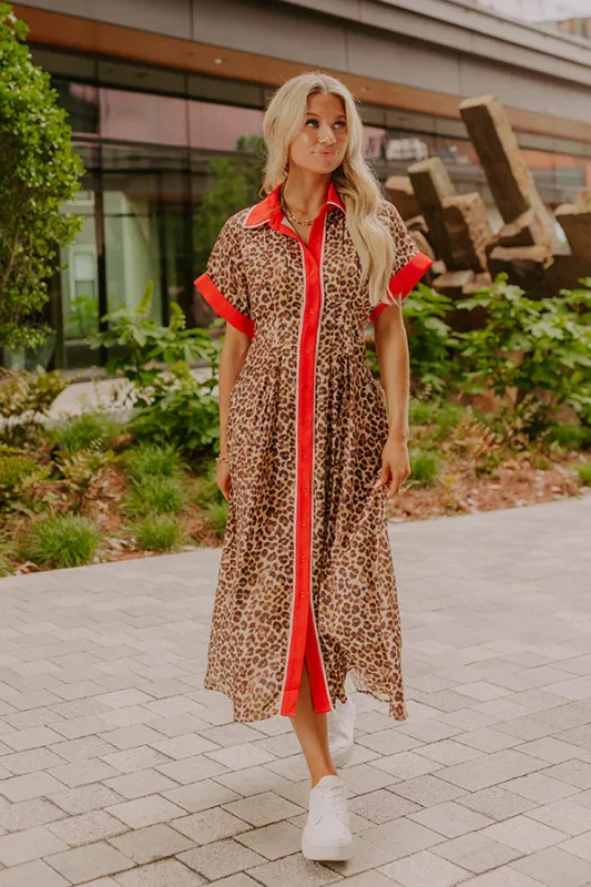 Chic Statement Button Down Midi Dress sold by Impressions