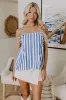 Sweet Serendipity Stripe Top in Blue sold by Impressions