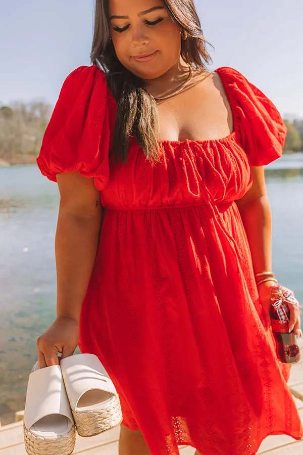 Patio Vibes Eyelet Mini Dress Curves sold by Impressions product image thumbnail 5