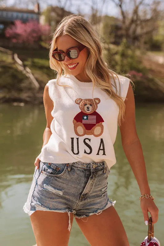 Beary Patriotic Embroidered Top sold by Impressions