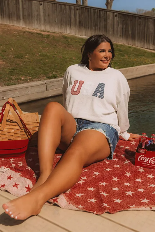 United and Chic Embroidered Sweatshirt Curves sold by Impressions