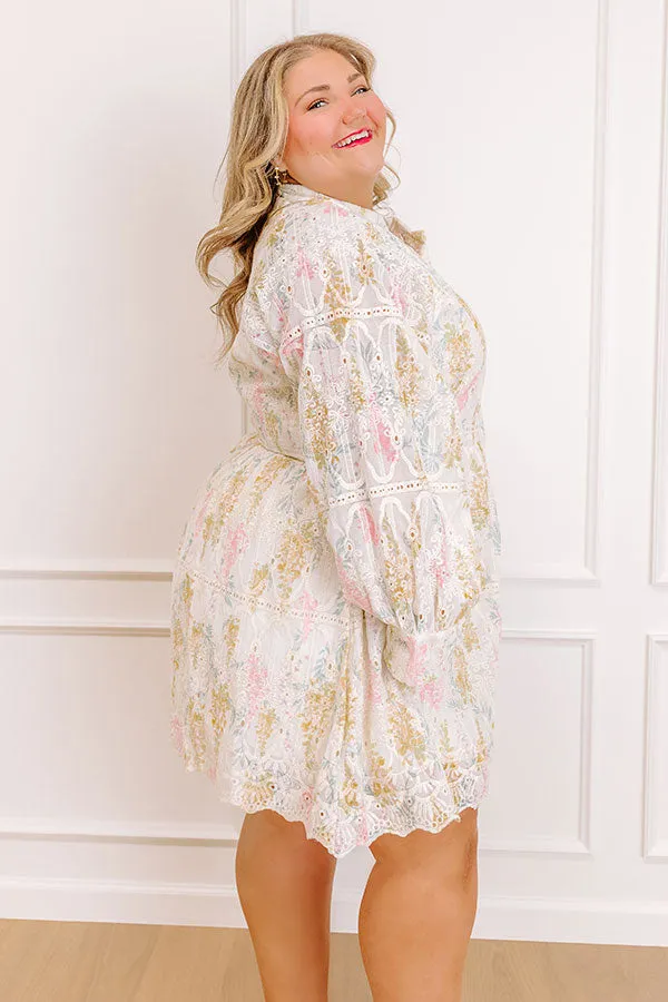 Honey Haze Floral Eyelet Mini Dress Curves sold by Impressions product image thumbnail 3