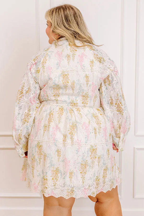 Honey Haze Floral Eyelet Mini Dress Curves sold by Impressions product image thumbnail 4