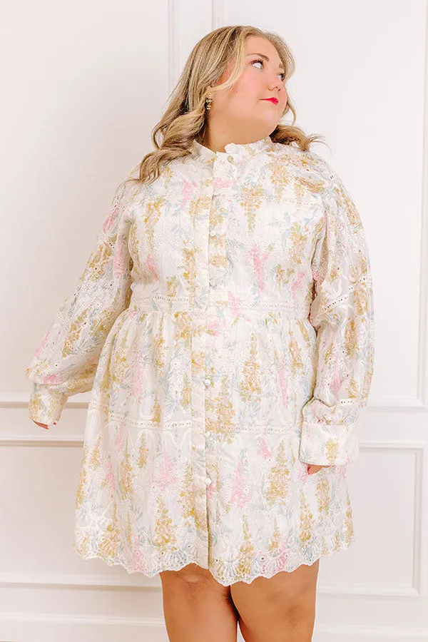 Honey Haze Floral Eyelet Mini Dress Curves sold by Impressions product image thumbnail 2