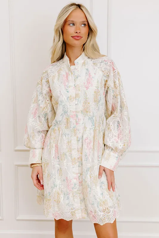 Honey Haze Floral Eyelet Mini Dress sold by Impressions
