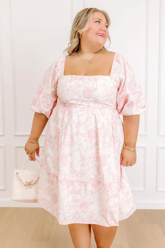 Romantic Cottage Floral Mini Dress Curves sold by Impressions