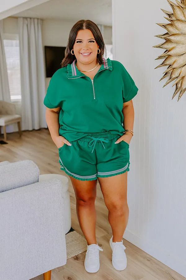 Everyday Ease High Waist Ruffle Shorts Curves sold by Impressions